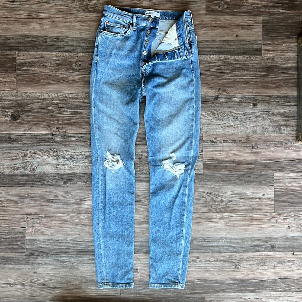 Re/done Denim Jeans _ Ultra High Rise (size 28) -BLUE